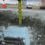 Examining a plaza slab layer