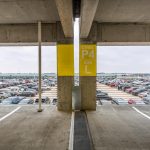 Interior of Nashville International Airport Terminal Garage showing columns and open design