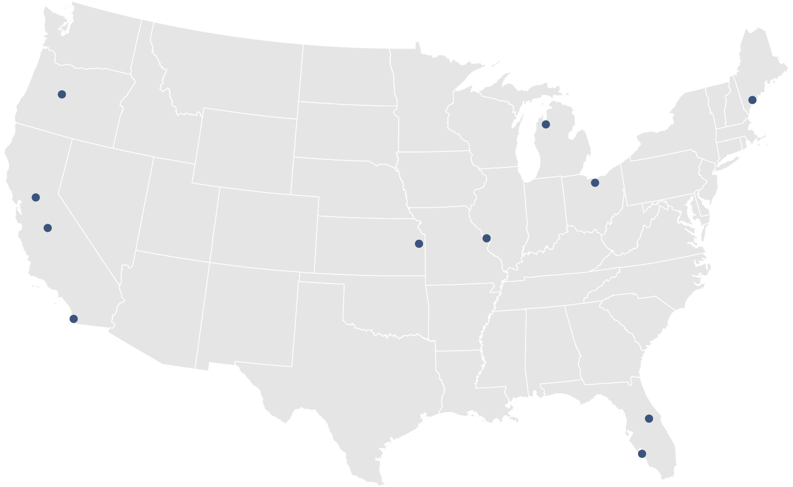Map of Walker office locations